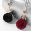Customizable Plush Ball Keychain Charm For Bags Keys DIY Accessory With Vibrant Sturdy Polyester Design