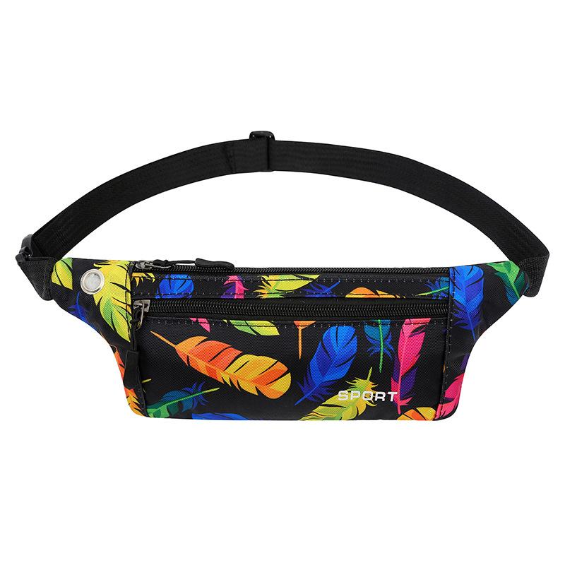 Running Waist Bag for Men Oxford Cloth Waterproof Crossbody Chest Bag Multi Functional Waist Bag