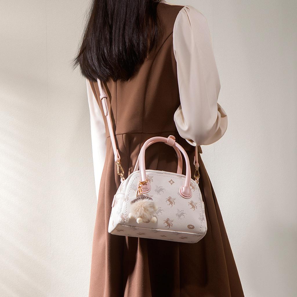 Shell Bag Pegasus Pink, Girlfriend Bag, Gift Bag, Women'S Bag, Handbag, Daily Commute