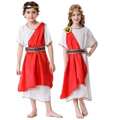 Çocuk Çocuk Antik Yunan Tanrıçası Mitolojisi Tanrı Zeus Kostümü Kız Çocuk Roma Yunan Toga Elbise Cosplay Cadılar Bayramı Purim