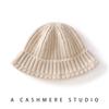 Cashmere Hat Women's Bucket Hat Thickened Needle Knitted Thermal Ear Protection Hat Versatile Autumn and Winter Basin Hat