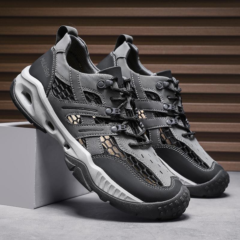 

Мужские повседневные кроссовки Hole Shoes Outdoor Casual Sandals Summer 44 серый