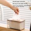 Tissue Clear Box Napkin Household Transparent Rectangular Wooden Modern Desktop Creative Transparent Table Tissue Box  Holder