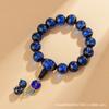 Handmade Beaded Bracelet With Pixiu Charm Lucky Amulet Women Men Vintage Style 20 Beads
