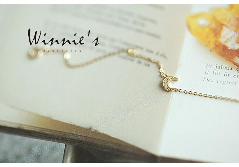 Summer Arrival: S925 Sterling Silver with 18K Gold Plated Exquisite Moon Bracelet for Live Broadcast
