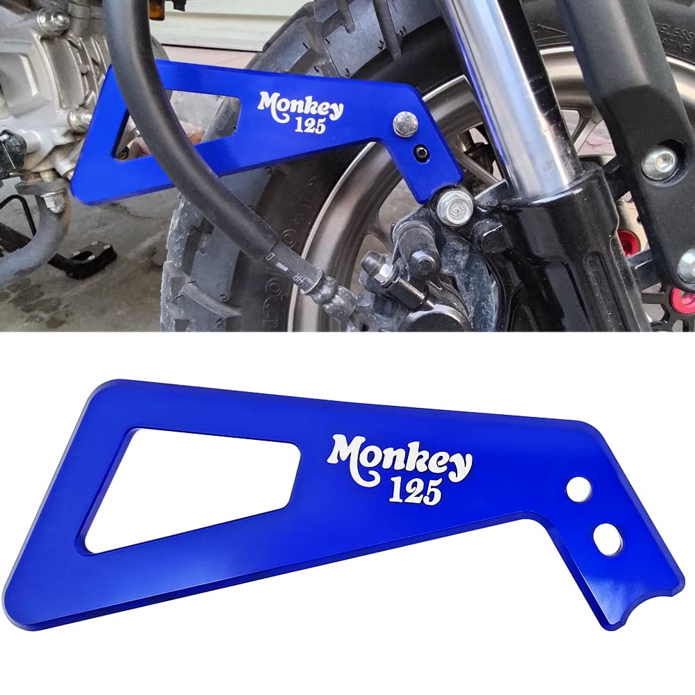Aluminum Brake Hose Guard Compatible with Honda Monkey Monkey and Z125 - 125, 125, (all models) (Blue) синий