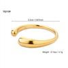 Western Simple Fashion Niche Temperament Stainless Steel 18K Gold-Plated Geometric Pattern Single Ring Open Ring Female