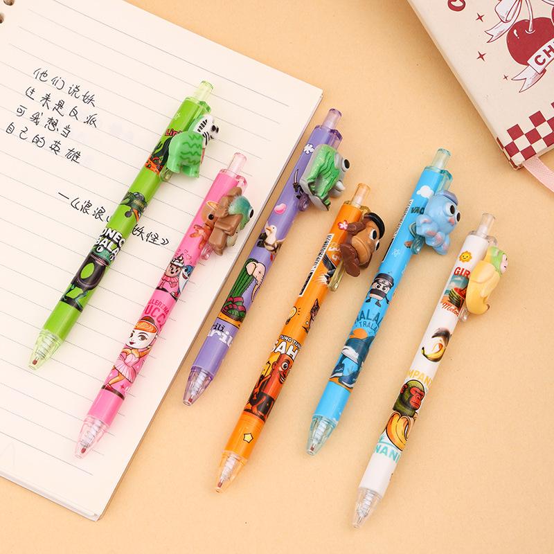 36Pcs of Cute Pens in The Style of 'Shan Hai Jing' with A Push Mechanism and Erasable Ink - 0.5Mm Tip for Smooth Writing - Essential Small Gifts for