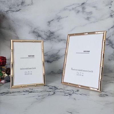 Golden Metal Photo Frame Stand Photo Frame Desktop Pendulum Decorative Frame Wall Decoration Room Photo Decoration Frame