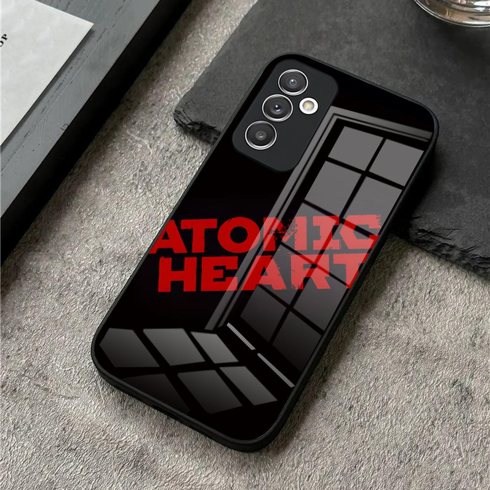 

Чехол для телефона Atomic Heart для S24 Ultra Samsung S23 S22 S20 Fe S21 Plus Galaxy A54 A34 A24 A53 A16 Стеклянная крышка Samsung s24
