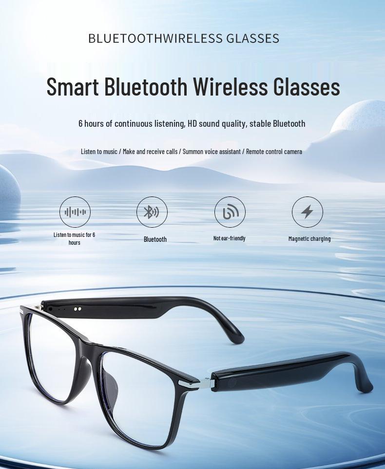 Premium AI Translation Smart Glasses with Music, Calls, Noise Reduction, Meeting Notes, and Extended Battery Life