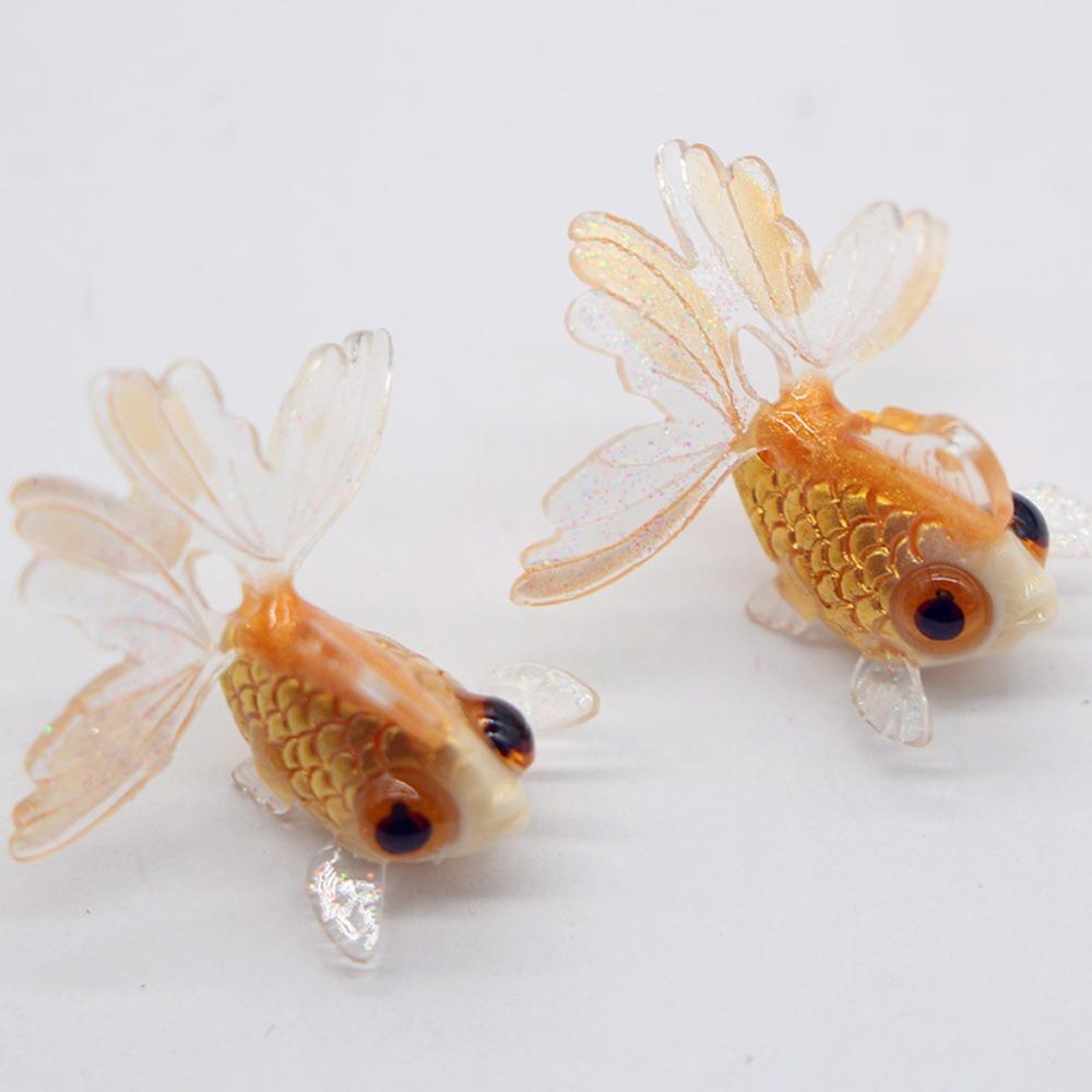 Handmade Materials Mini Goldfish Figurine PVC Material DIY Craft Figurine  Home Decor