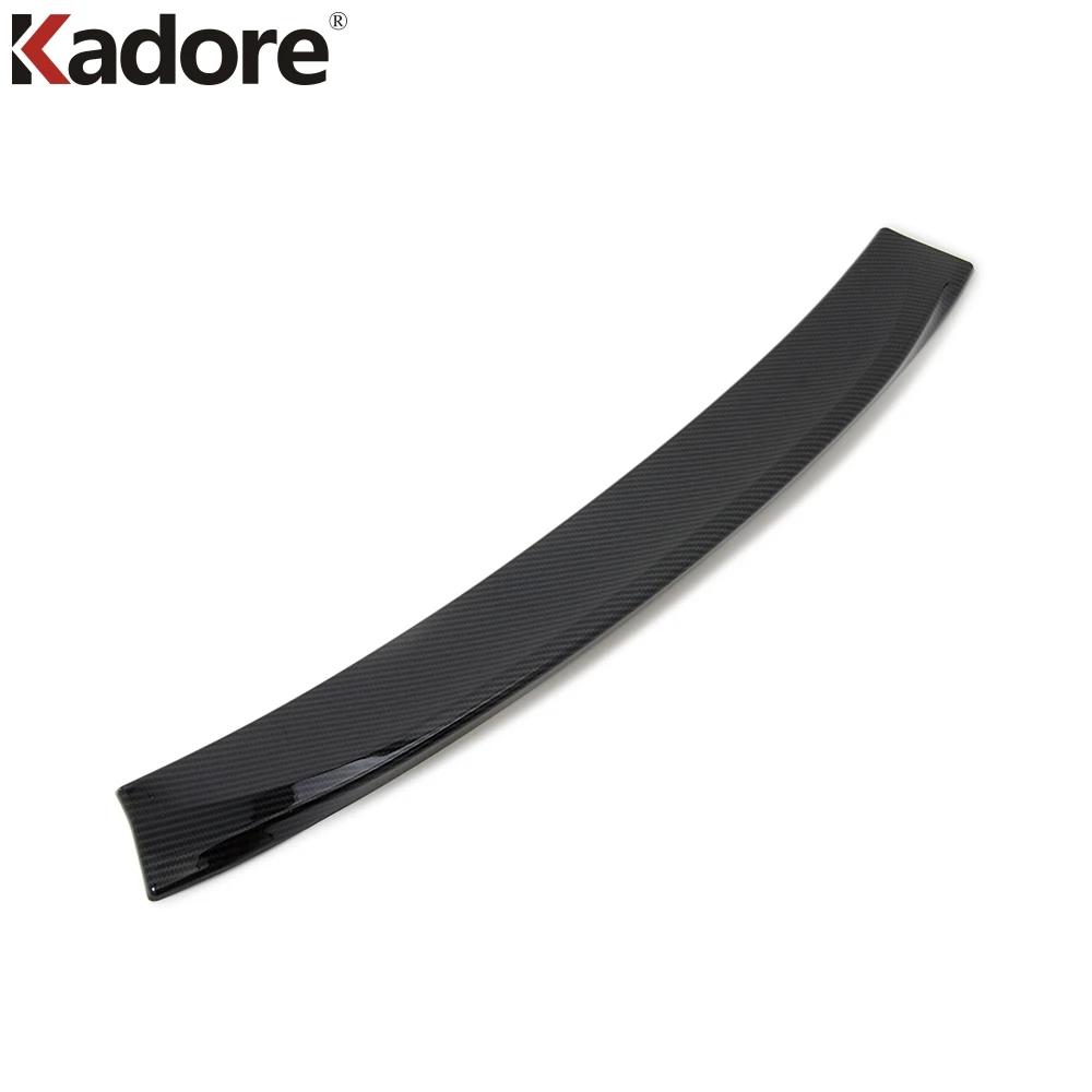 Rear Trunk Spoiler Cover Trim For Toyota CHR C-HR 2016 2017 2018 Carbon Fiber Car Tailgate Roof Wing Strip Accessories