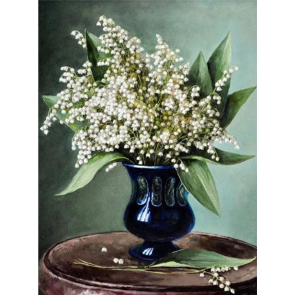 

5D DIY цветок алмазная живопись горный хрусталь картина полная круглая Алмазная вышивка украшение дома стикер мозаика подарок Full Round 20x30CM