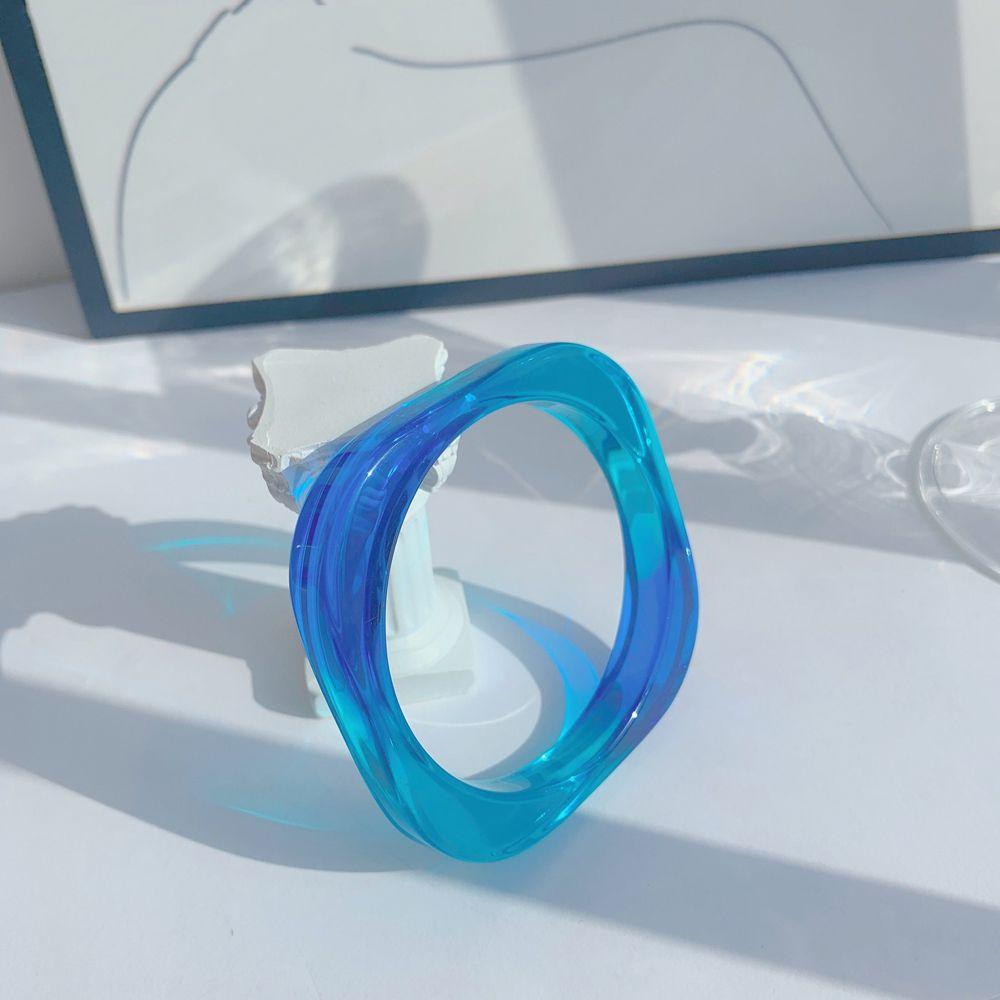 Thick Simple Girls Cuff Gift Party Wide Bracelet Square Round Bangle Fashion Jewelry Women Bracelet