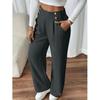 Pantaloni Eleganti da Donna a Vita Alta con Gamba Larga Comodi Casual o da Ufficio, Pantaloni dalla Vestibilità Rilassata