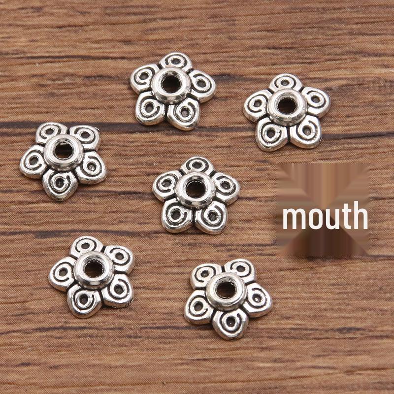 Antique Silver Flower Spacer Beads: Multi-Style, Hollow Design for DIY Bracelets & Necklaces