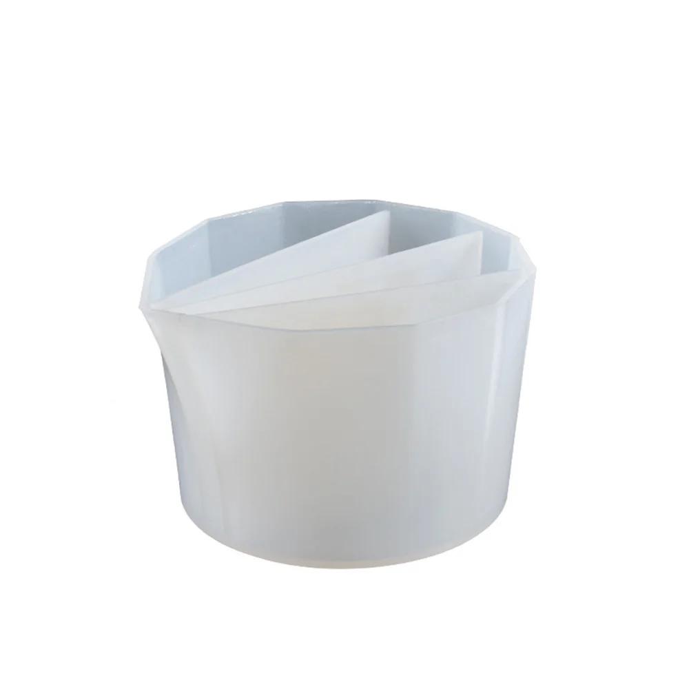 Kubek dzielony do wylewania farb, Wielokrotnego użytku kubek dzielony silikonowy do wylewania płynnego medium z przegródkami na farby akrylowe żywicę