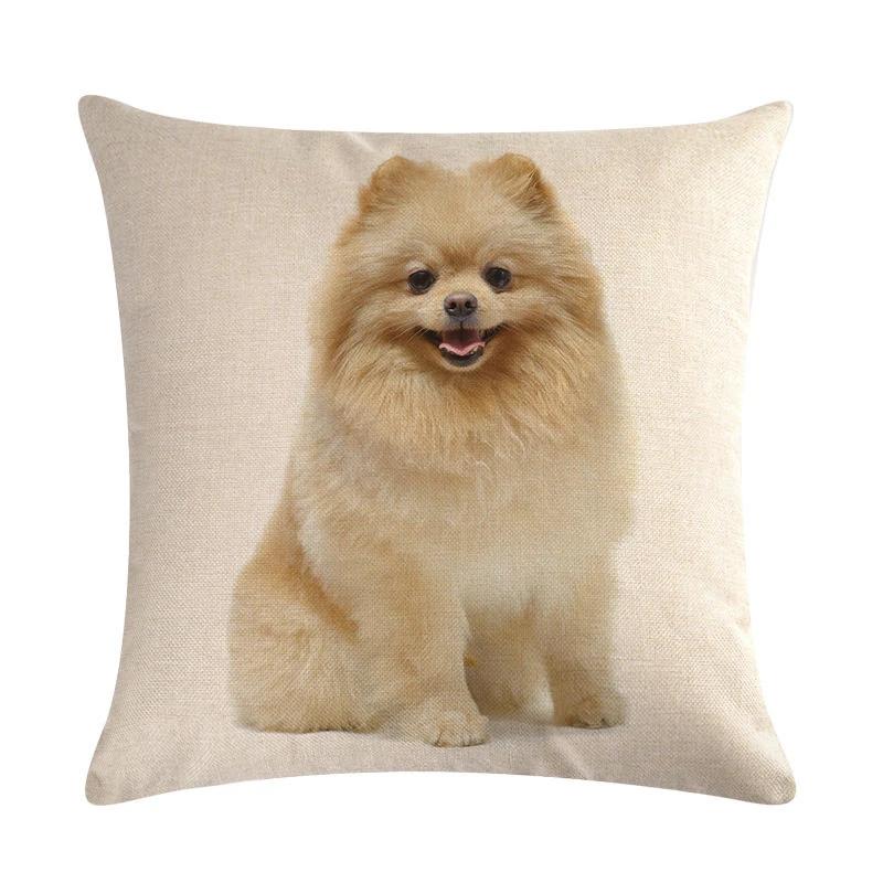 Mops Haustier Hund Muster Baumwolle Leinen Überwurf Kissen Kissenbezug Auto Haus Sofa Bett Dekorative Kissenhülle Funda Cojin