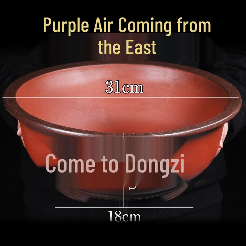 2021 Extra Large Purple Clay Tall Cylinder Ceramic Flower Pot