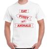Eat Pussy Not Animals Hipster Cool Gift Retro T Shirt 2362