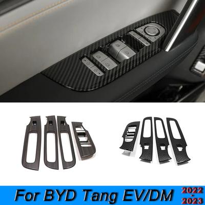 Capa do Painel de Botões do Interruptor de Elevação do Vidro da Porta do Apoio de Braço Interno Para BYD Tang EV/DM 2022 2023 Acessórios de Estilo de Carro ABS