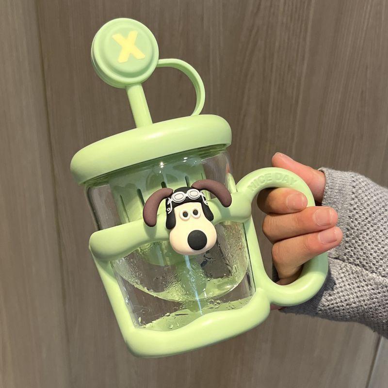 Childrens Cute Tea Separation Cup With Handle And Cover For Kids
