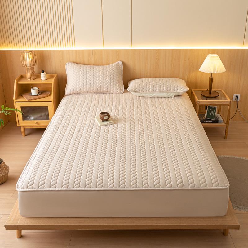 Embroidered Quilted Non-Slip Mattress Protector for Simmons - Single Thickened Sheet