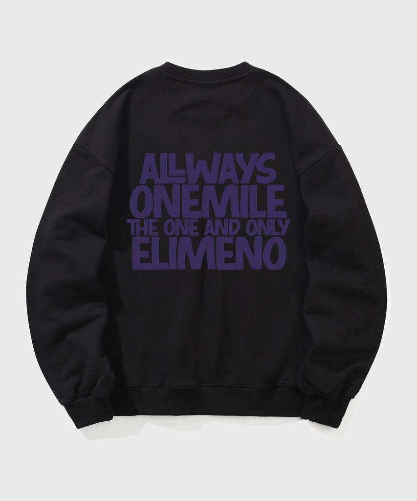ELIMENO El Oao Oversized Sweatshirt Black (Purple)