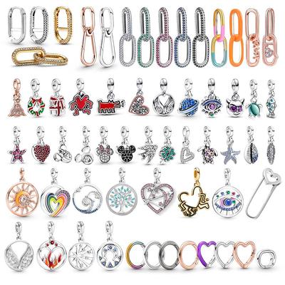 Nieuwe Echte S925 Sterling Zilver Me Bedel Eenhoorn Ster Ring Kralen Passend op Originele Me Armbanden Dames Hart Sieraden Voor Cadeau