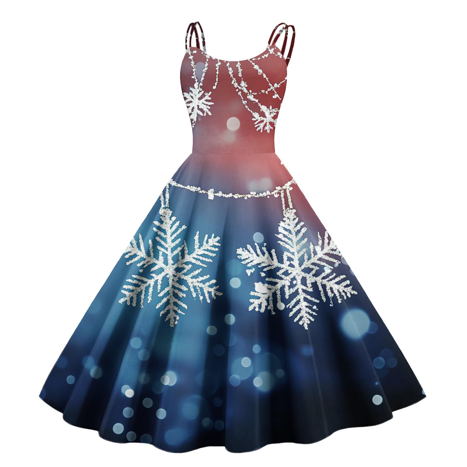 

Женское рождественское платье со снежинками и сексуальным облегающим принтом с открытыми плечами в стиле панк-ретро XXL