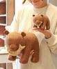 [Bleu Bleuet] Bleu Bleuet Wood Carving Folk Craft Bear Plush Toy Mascot Medium Interior Decor Figurine Cute Soothing