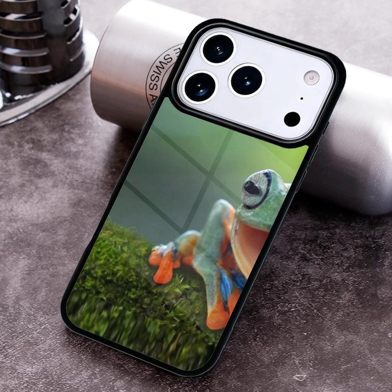 Blue Laughing Tree Frog Phone Case For iPhone 17 16 15 14 13 12 11 Pro Max Plus 17Air Soft Silicone Cover