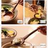 Cuillère en Bois Massif Style Japonais pour Soupe, Ramen et Nouilles