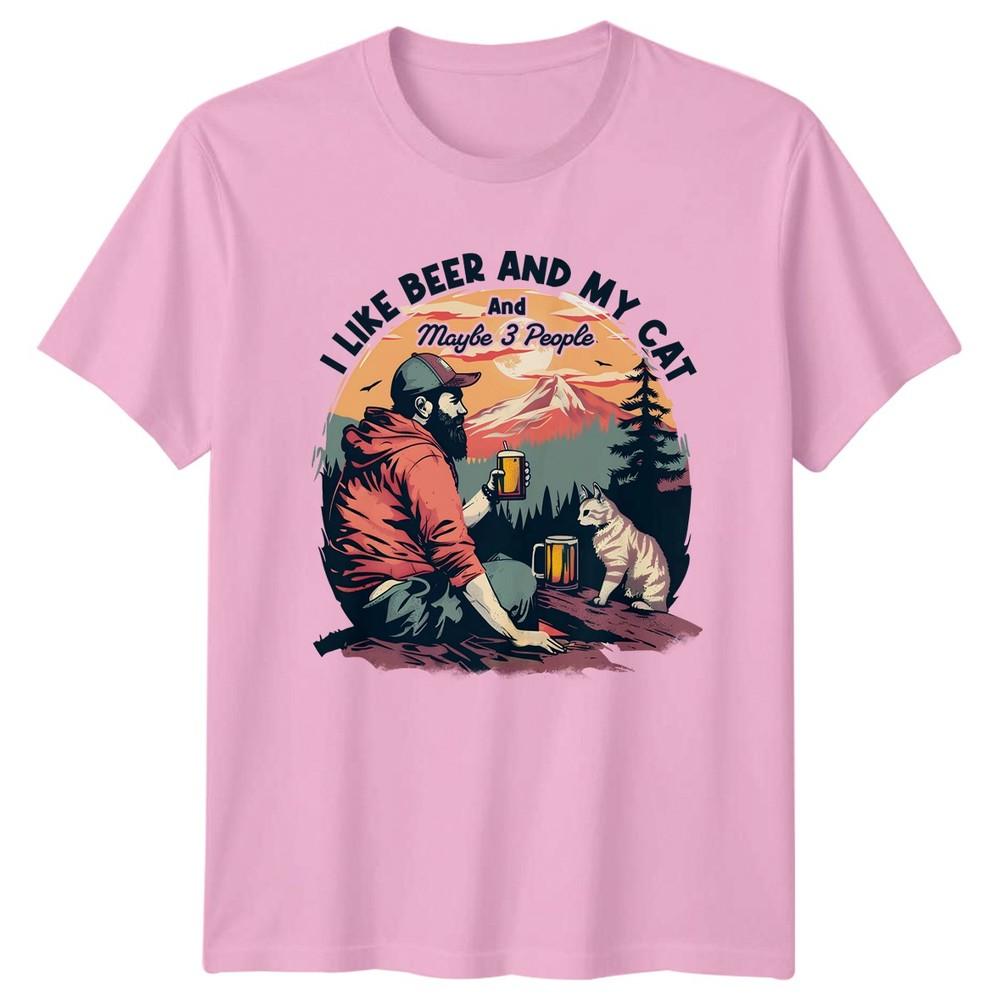 I Like Beer And My Cat Unisexs Tshirt Beer Lover Cat Fathers Day Gift