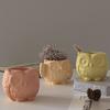 Plâtre Résine Ciment Pot de Rangement Hibou Moule en Silicone DIY Bougie Parfumée Tasse Ornement Moule
