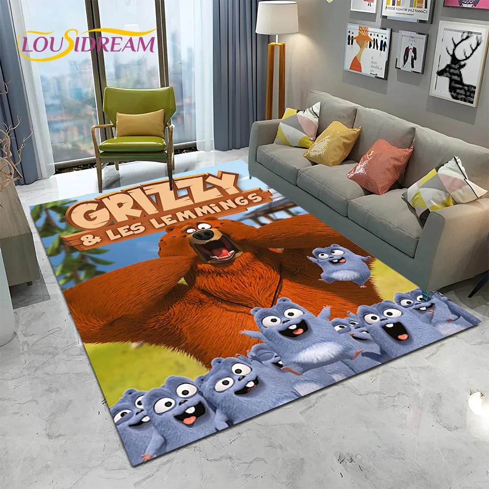 Cartoon Grizzy and The Lemmings Carpet Rug for Home Living Room Bedroom Sofa Doormat Decor,kids Area Rug Floor Mat