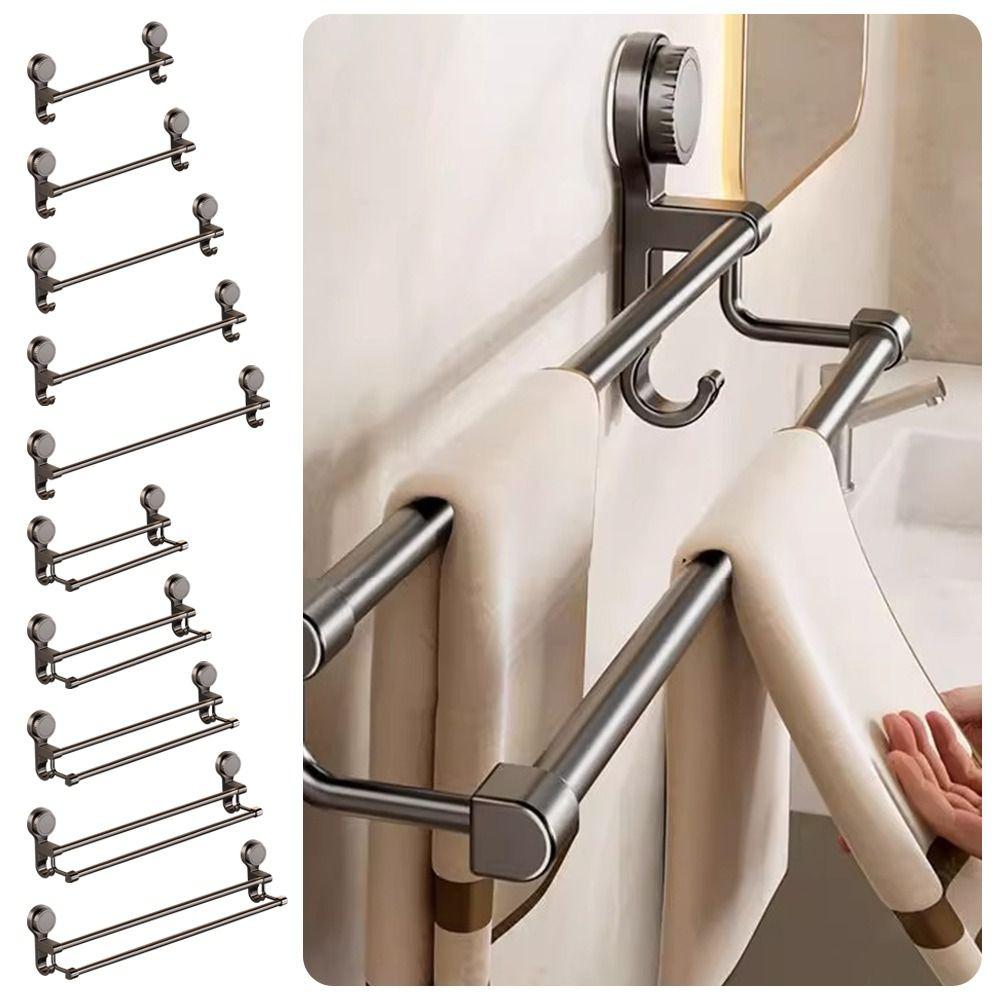 Strong Load Capacity Towel Rack Strong Suction Cups Suction Cup Towel Rack  Bathroom Organization