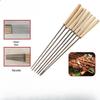 SMVP Wooden Handle Stainless Steel BBQ Skewers