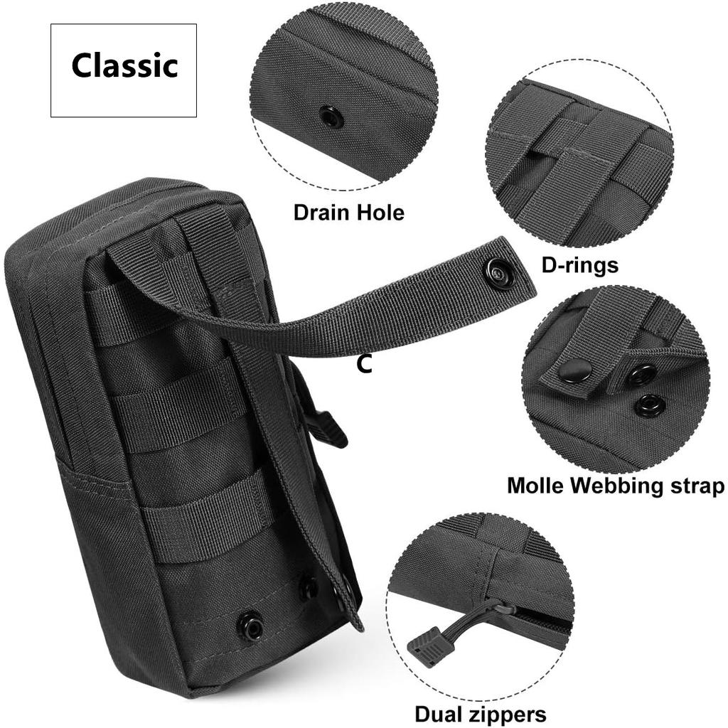 Molle Pouches Tactical EDC Waist Bag 600D Oxford Utility Pack for Outdoor Camping Hunting Molle Vest Backpack Attachment