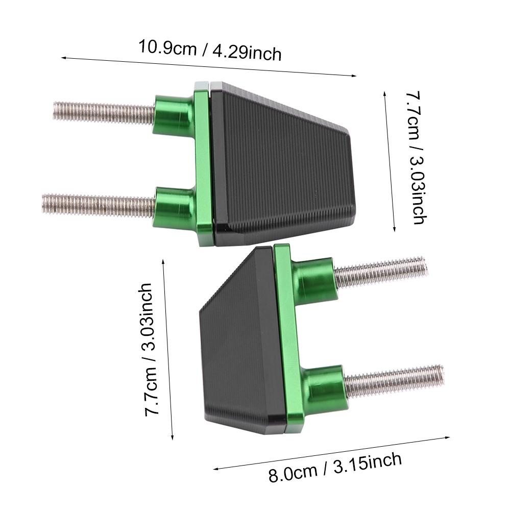 

1 Pair Motorcycle Frame Sliders Falling Crash Pad Protector for Kawasaki Z800 Z1000 Z750 Green
