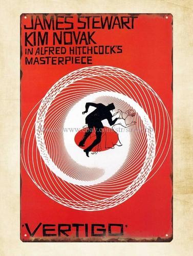 vertigo movie poster saul bass metal tin sign plaque decorationAluminum 20x30cm（7.8x11.8inch）