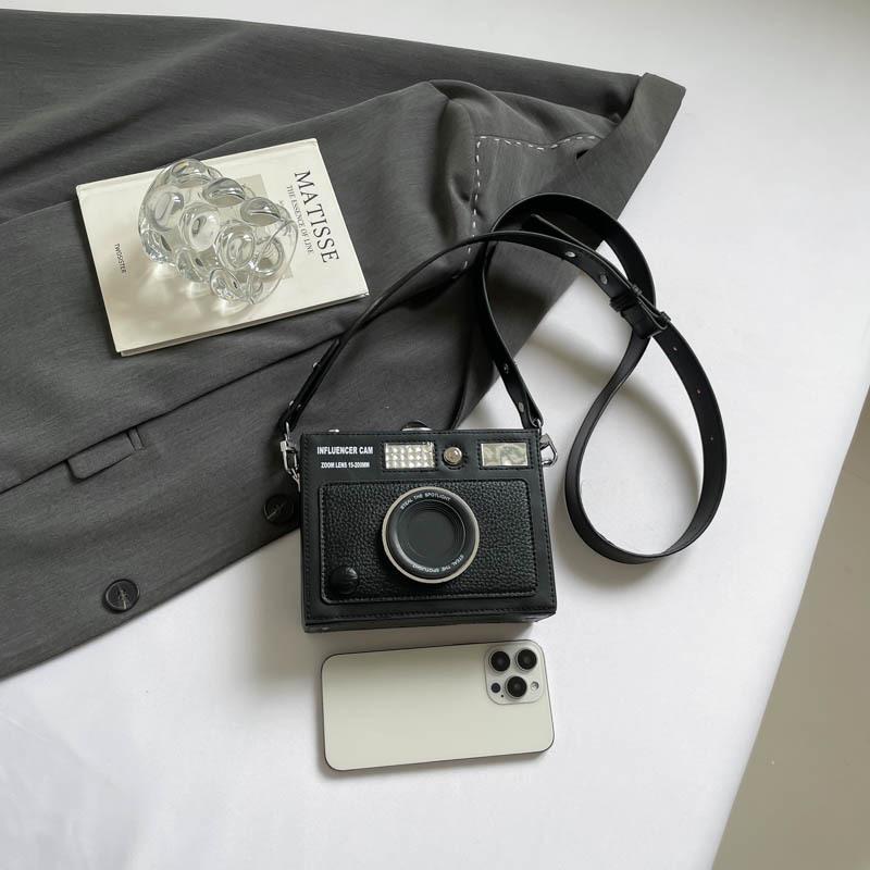 3D Camera Bag for Women Trendy Style Crossbody Box Bag Versatile Street Small Square Bag