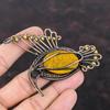 Tigerauge Anhänger Kupferdraht gewickelt Anhänger Vogel Anhänger Unikat Kupfer Design Schmuck Handarbeit stylischer Anhänger Edelstein Schmuck als Geschenk