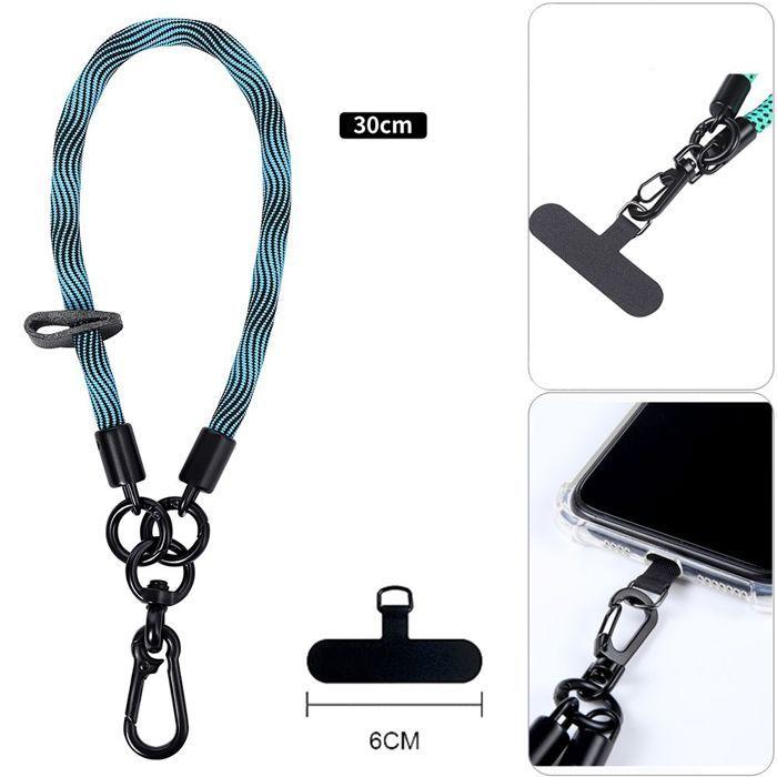 Hülle für iPhone 17 - BOOLING - Stoßfester Schutz Transparent - Abnehmbare Handschlaufe Blau