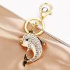 Keychain Sparkling Rhinestones Dolphin Charm Wearing Crown Key Chain Decorative Wallet Backpack Car Key Holder Bag Charm 91