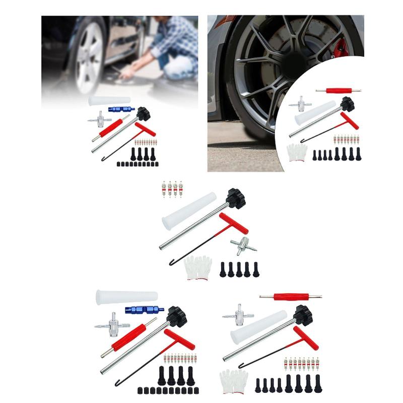 Quick Change Tire Valve Tool Kit Valve Stem Puller Repair Valve Core Removal Tool for Car Truck ATV Lawn Mower Motorcycle