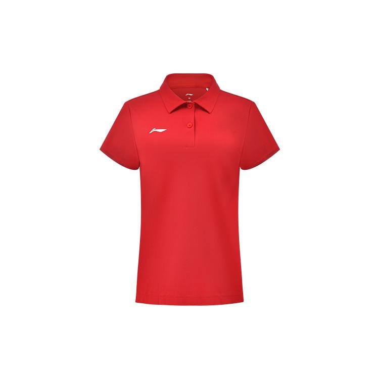 Мужские и женские рубашки-поло Li Ning Красный воротник-поло Умеренный прямой крой APLS230-3 M