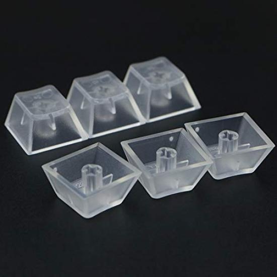 Tbkoly 10 Stück Transparente ABS Tastenkappen für Mechanische Tastaturen Matte Hintergrundbeleuchtete Tastenkappen M5TB