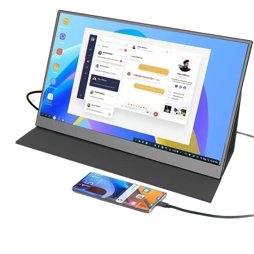 Monitor portabil HD multifuncțional de 13,3" pentru dispozitive portabile, SWITCH și computer cu suport pentru conexiune cu o singură linie pentru telefon mobil.